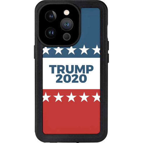 Trump 2020 Red White and Blue iPhone 15 Pro Waterproof Case