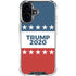 Trump 2020 Red White and Blue iPhone 16 Clear Case