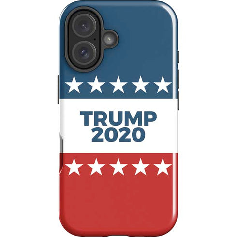 Trump 2020 Red White and Blue iPhone 16 Plus Impact Case