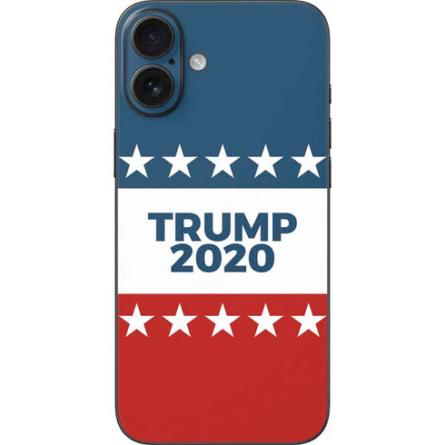 Trump 2020 Red White and Blue iPhone 16 Plus Skin