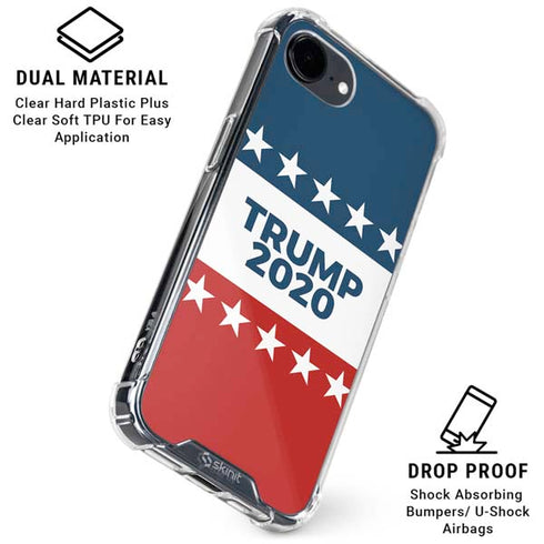 Trump 2020 Red White and Blue iPhone 16e Clear Case
