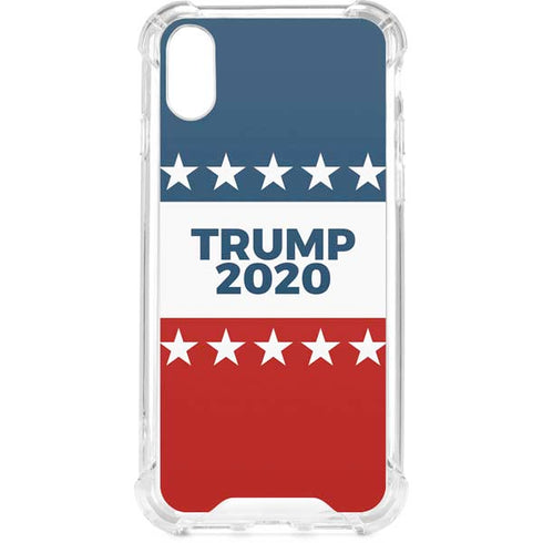 Trump 2020 Red White and Blue iPhone XS Clear Case