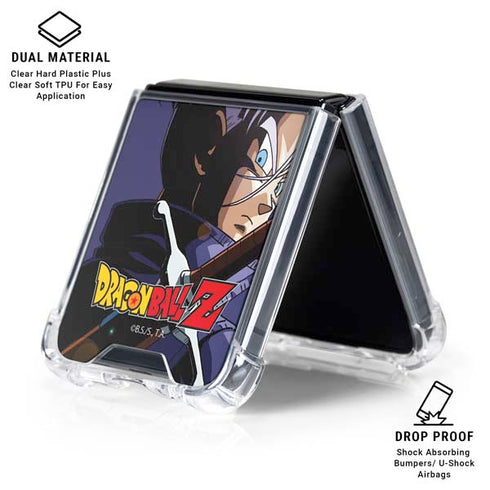 Dragon Ball Z Trunks Portrait Galaxy Z Flip7 Clear Case