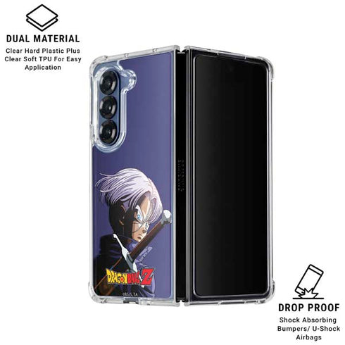 Dragon Ball Z Trunks Portrait Galaxy Z Fold7 Clear Case