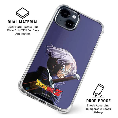 Dragon Ball Z Trunks Portrait iPhone 14 Plus Clear Case