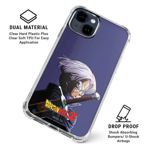 Dragon Ball Z Trunks Portrait iPhone 15 Plus Clear Case