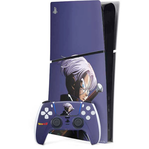 Dragon Ball Z Trunks Portrait PS5 Slim Digital Edition Bundle Skin