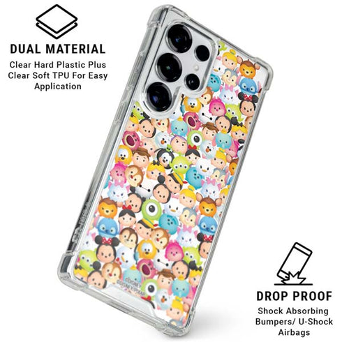 Disney Tsum Tsum Animated Characters Galaxy S25 Ultra Clear Case