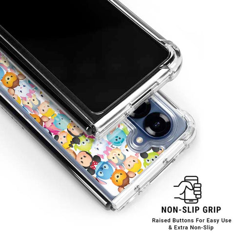 Disney Tsum Tsum Animated Characters Galaxy Z Fold7 Clear Case