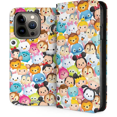 Disney Tsum Tsum Animated Characters iPhone 14 Pro Folio Case