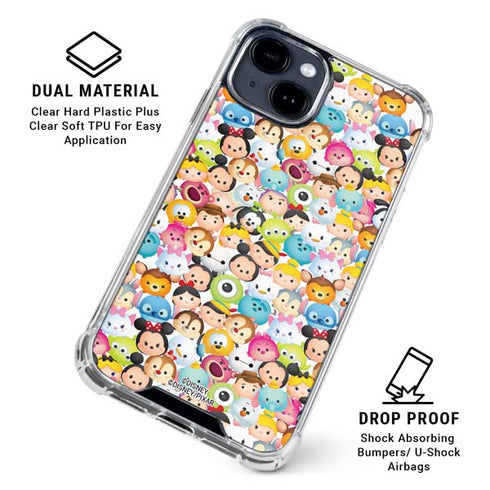 Disney Tsum Tsum Animated Characters iPhone 15 Clear Case