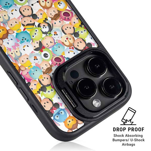 Disney Tsum Tsum Animated Characters iPhone 15 Pro Kickstand Case