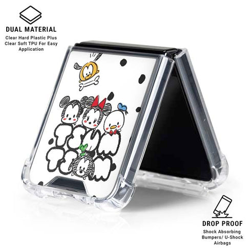 Disney Tsum Tsum Characters Art Galaxy Z Flip6 Clear Case