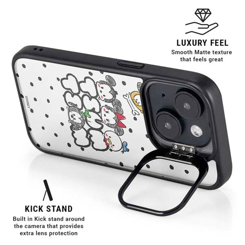 Disney Tsum Tsum Characters Art iPhone 15 Plus Kickstand Case