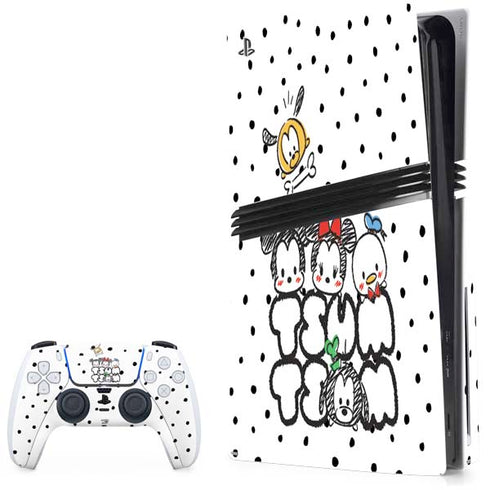 Disney Tsum Tsum Characters Art PS5 Pro Disk Bundle Skin