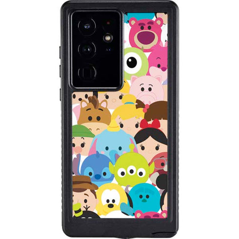 Disney Tsum Tsum Close up Characters Galaxy S24 Ultra Waterproof Case
