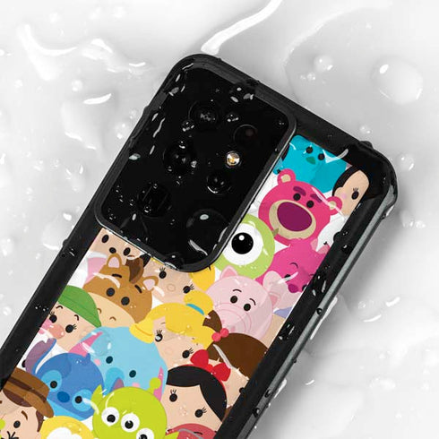 Disney Tsum Tsum Close up Characters Galaxy S24 Ultra Waterproof Case