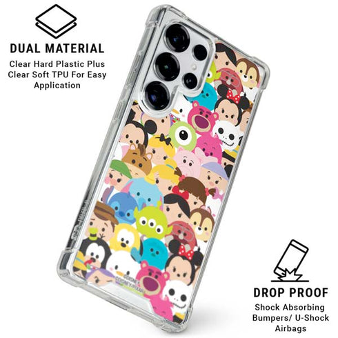 Disney Tsum Tsum Close up Characters Galaxy S25 Ultra Clear Case