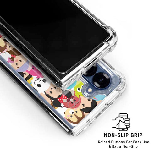 Disney Tsum Tsum Close up Characters Galaxy Z Fold6 Clear Case