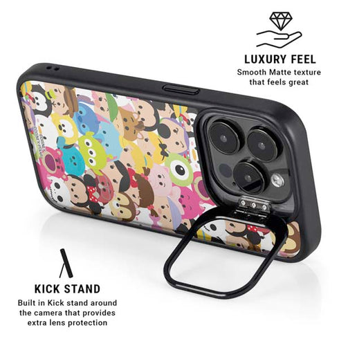 Disney Tsum Tsum Close up Characters iPhone 15 Pro Kickstand Case