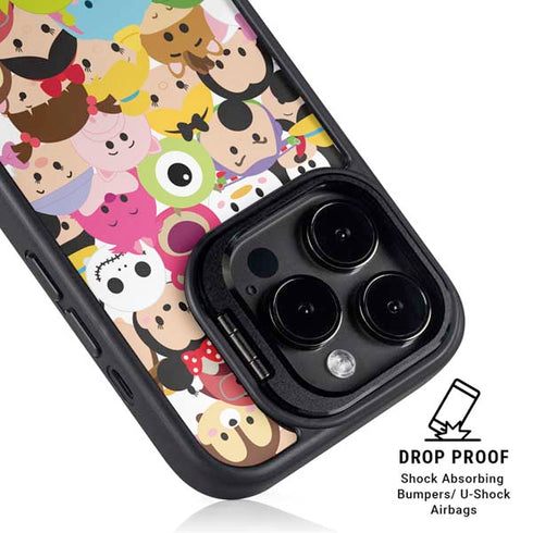 Disney Tsum Tsum Close up Characters iPhone 15 Pro Kickstand Case