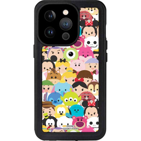 Disney Tsum Tsum Close up Characters iPhone 15 Pro Waterproof Case