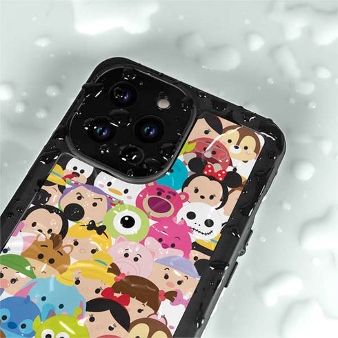 Disney Tsum Tsum Close up Characters iPhone 15 Pro Waterproof Case