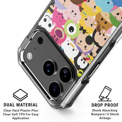 Disney Tsum Tsum Close up Characters iPhone 18 Pro Clear Case