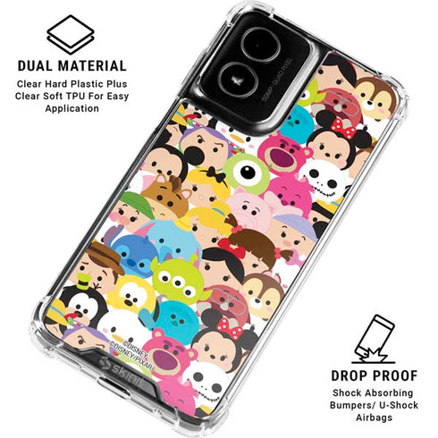 Disney Tsum Tsum Close up Characters Moto G Power 5G (2024) Clear Case