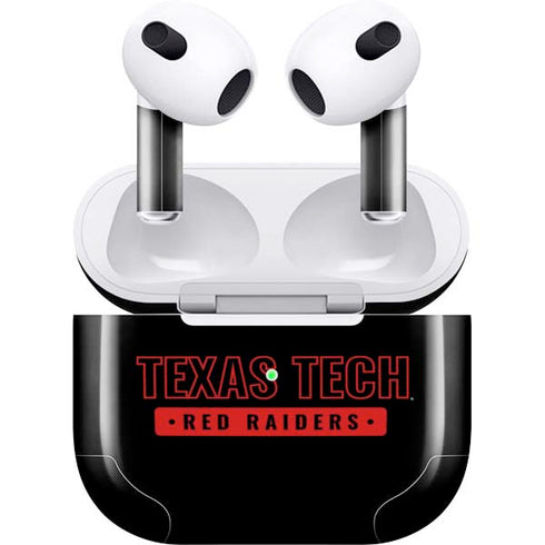 Texas Tech University TT Red Raiders Apple AirPods (3rd Gen 2021) Skin