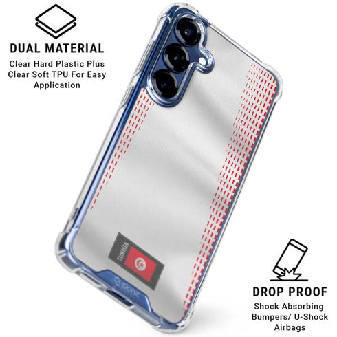 Tunisia Soccer Flag Galaxy S25 Plus Clear Case