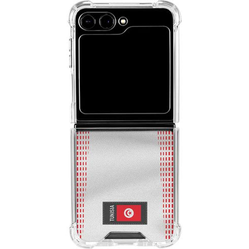 Tunisia Soccer Flag Galaxy Z Flip6 Clear Case