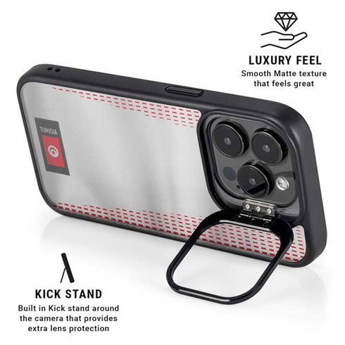 Tunisia Soccer Flag iPhone 14 Pro Max Kickstand Case