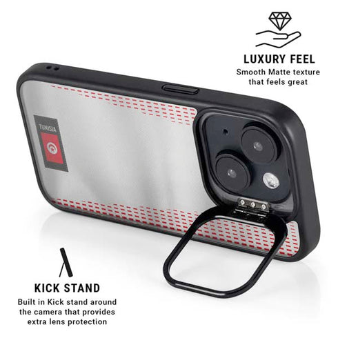 Tunisia Soccer Flag iPhone 15 Kickstand Case