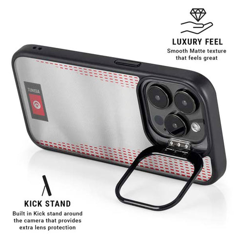 Tunisia Soccer Flag iPhone 16 Pro Kickstand Case