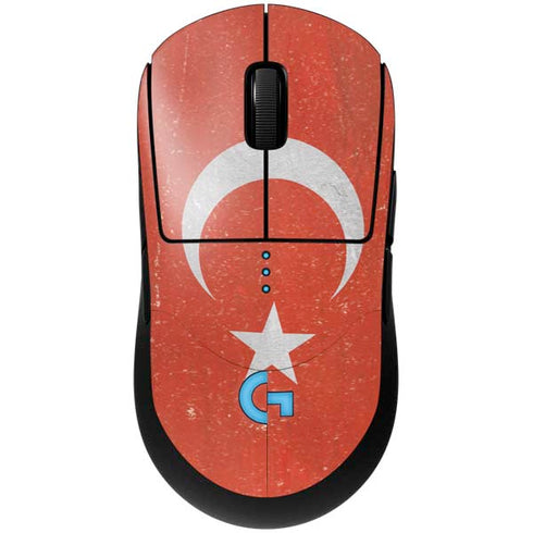 Turkish Flag Distressed G Pro Wireless Gaming Mouse Skin