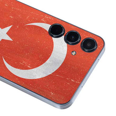 Turkish Flag Distressed Galaxy A55 5G Skin