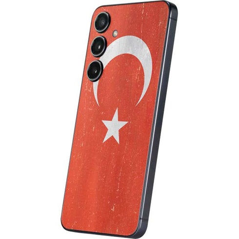 Turkish Flag Distressed Galaxy S24 Plus Skin