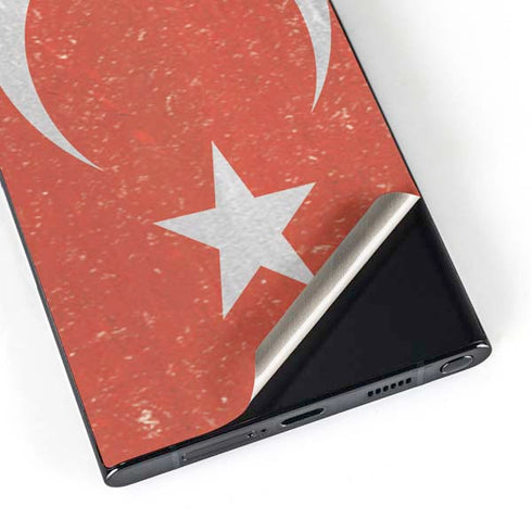 Turkish Flag Distressed Galaxy S25 Ultra Skin