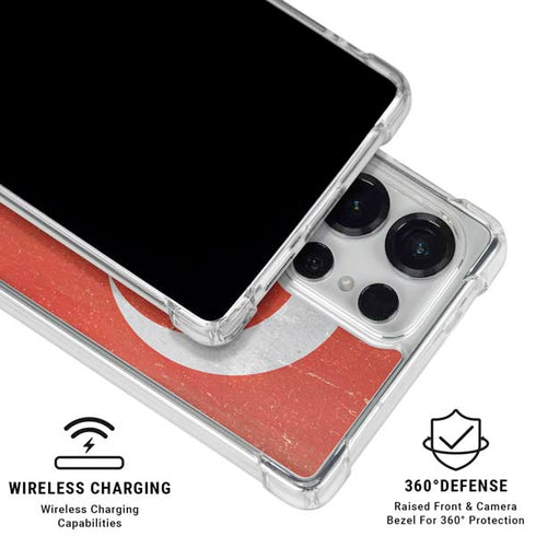 Turkish Flag Distressed Galaxy S25 Ultra Clear Case