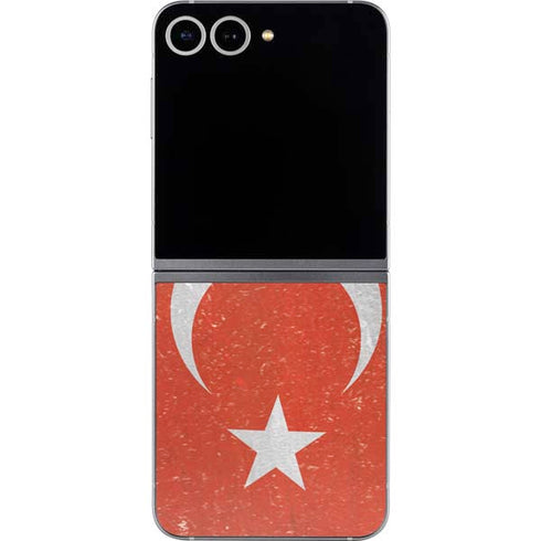 Turkish Flag Distressed Galaxy Z Flip6 Skin