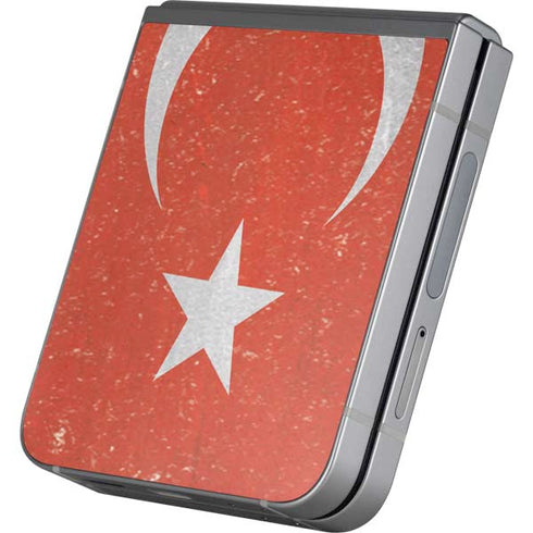 Turkish Flag Distressed Galaxy Z Flip6 Skin