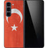 Turkish Flag Distressed Galaxy Z Fold5 5G Skin