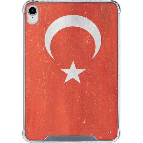 Turkish Flag Distressed iPad 11th Gen (2025) Clear Case