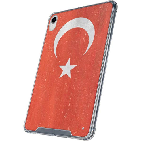 Turkish Flag Distressed iPad 11th Gen (2025) Clear Case