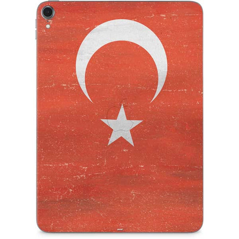Turkish Flag Distressed Apple iPad Pro Skin