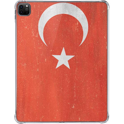 Turkish Flag Distressed iPad Pro 11in (2024) Clear Case