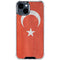 Turkish Flag Distressed iPhone 15 Clear Case