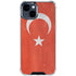 Turkish Flag Distressed iPhone 15 Clear Case
