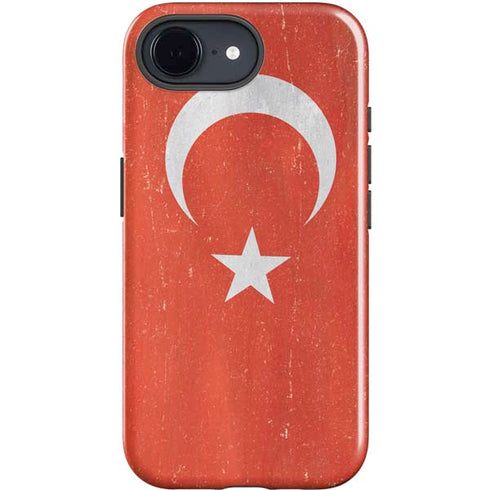 Turkish Flag Distressed iPhone 16e Impact Case